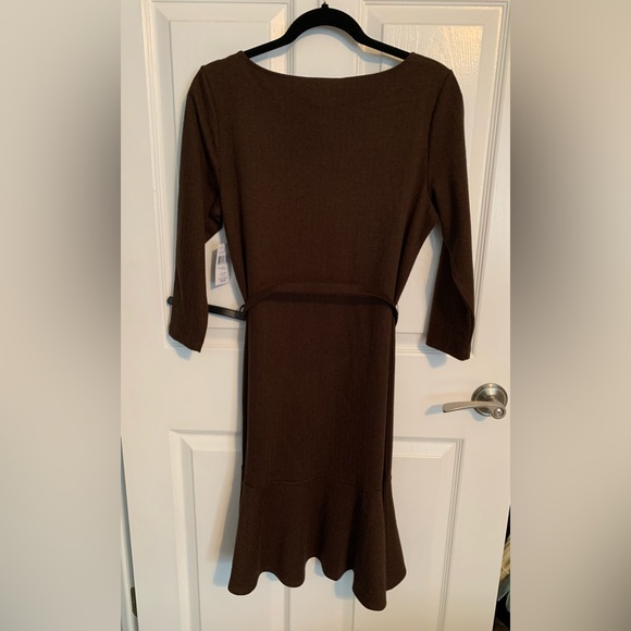 Lauren by Ralph Lauren brown herringbone belted dress - Picture 5 of 12